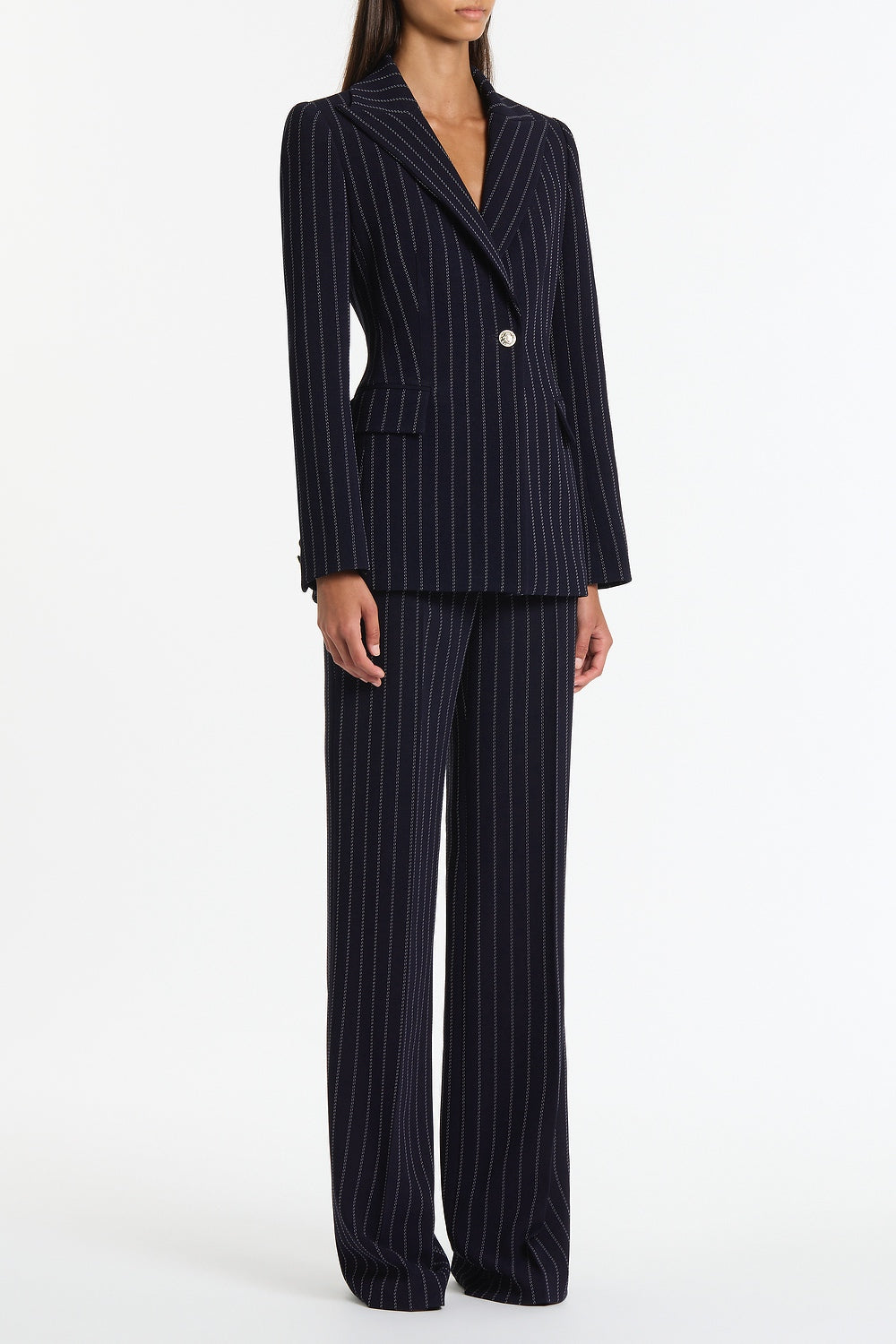 Carla Zampatti Pinstripe Jacket (Navy)