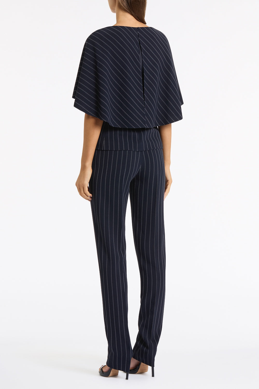 Carla Zampatti Pinstripe Slim Leg Pant (Navy)