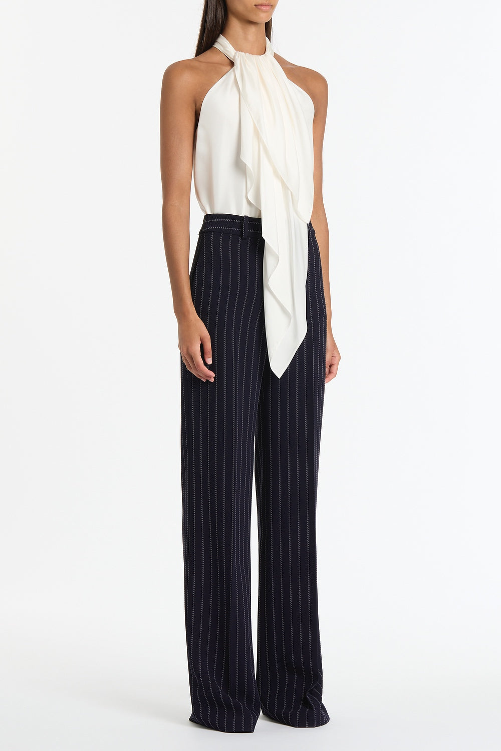Carla Zampatti Pinstripe Wide Leg Pant (Navy)