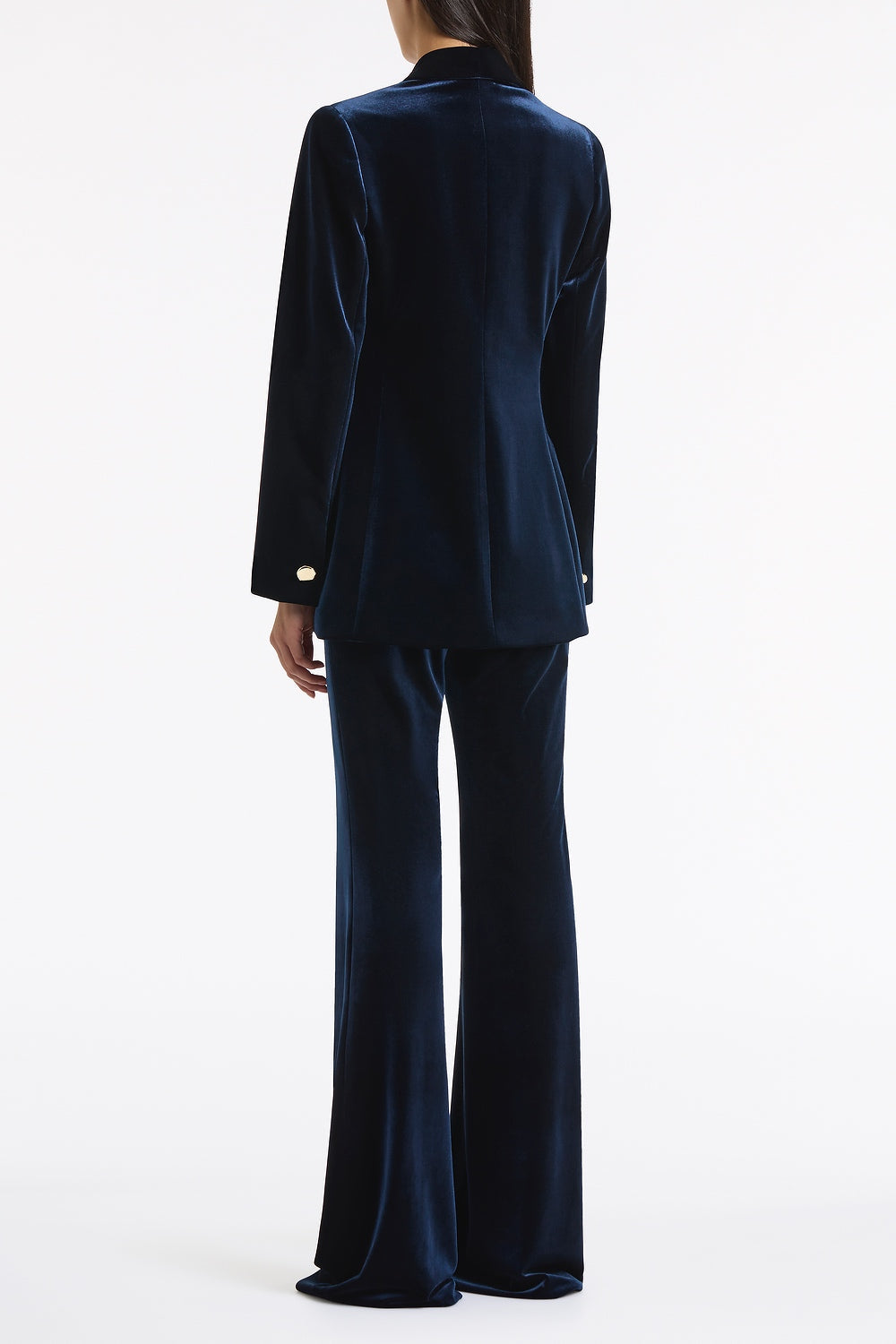Carla Zampatti Velvet Bootleg Pant (Navy)