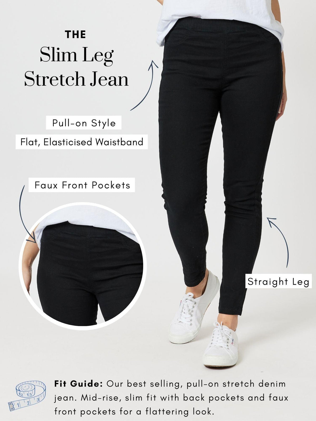 Threadz New Yorker Stretch Jean (Black)