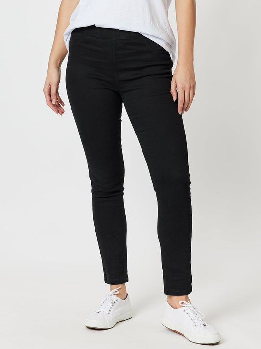 Image of Jeans. Product name - New Yorker Stretch Jean Black in Black colour by brand - Threadz