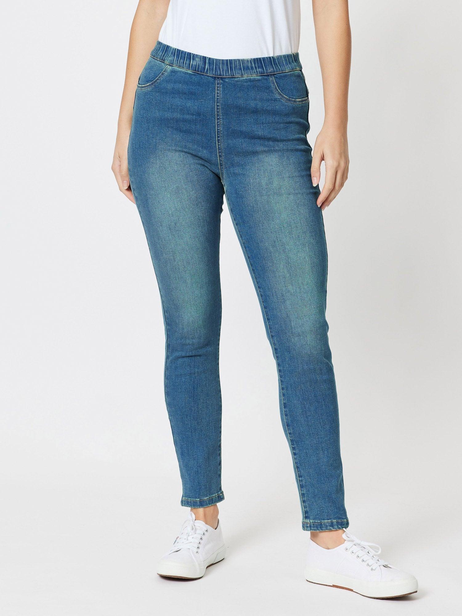 Image of Jeans. Product name - New Yorker Stretch Jean Denim in Denim colour by brand - Threadz