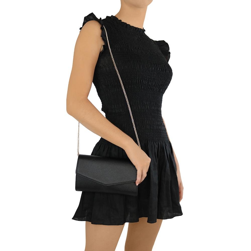 Image of Bags. Product name - NIC Envelope Clutch in Black colour by brand - Olga Berg
