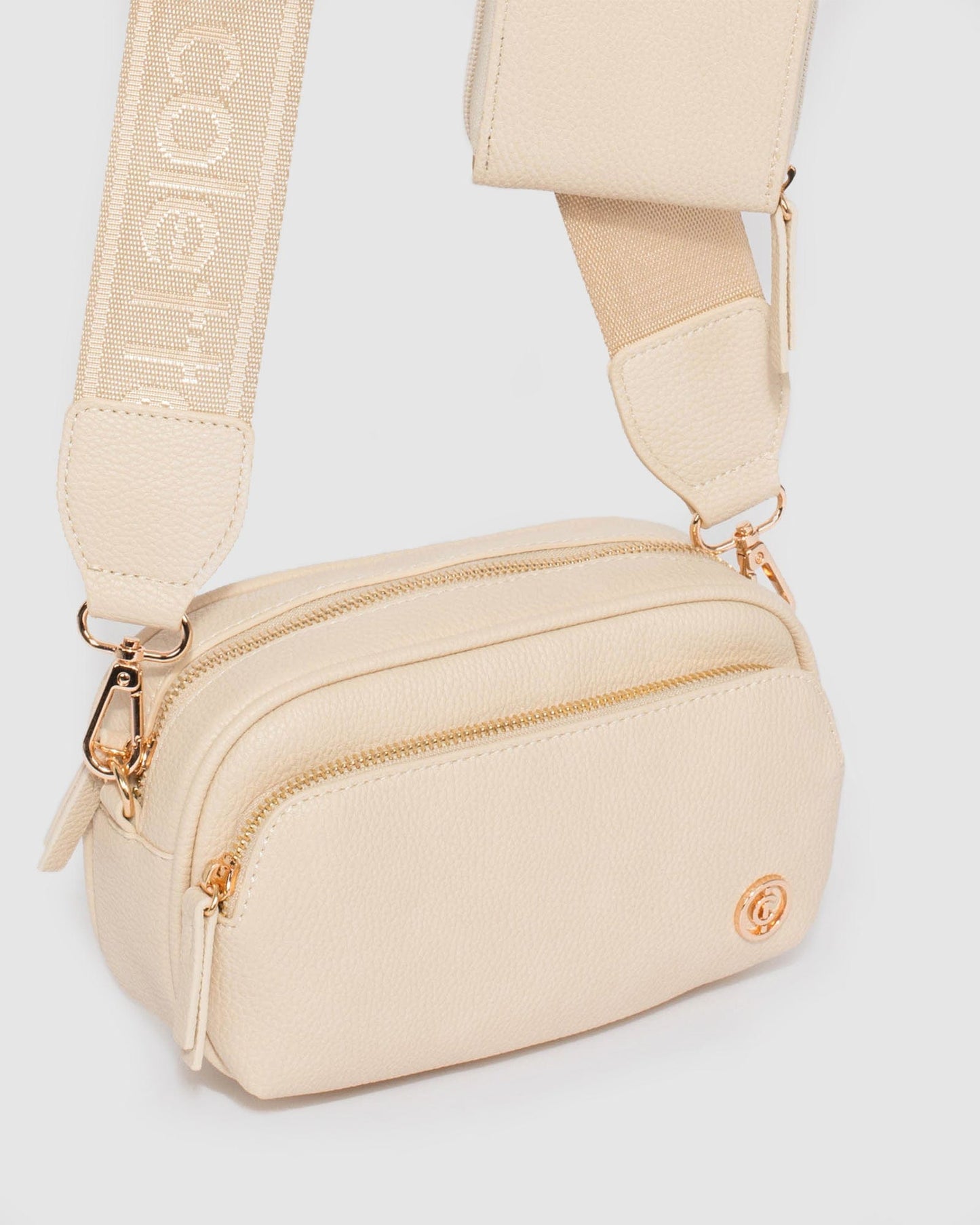Colette by Colette Hayman Amalia Webbing Crossbody Bag (Nude)
