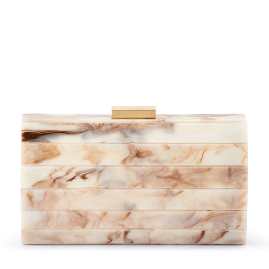 Olga Berg ODETTE Acrylic Clutch (Natural)