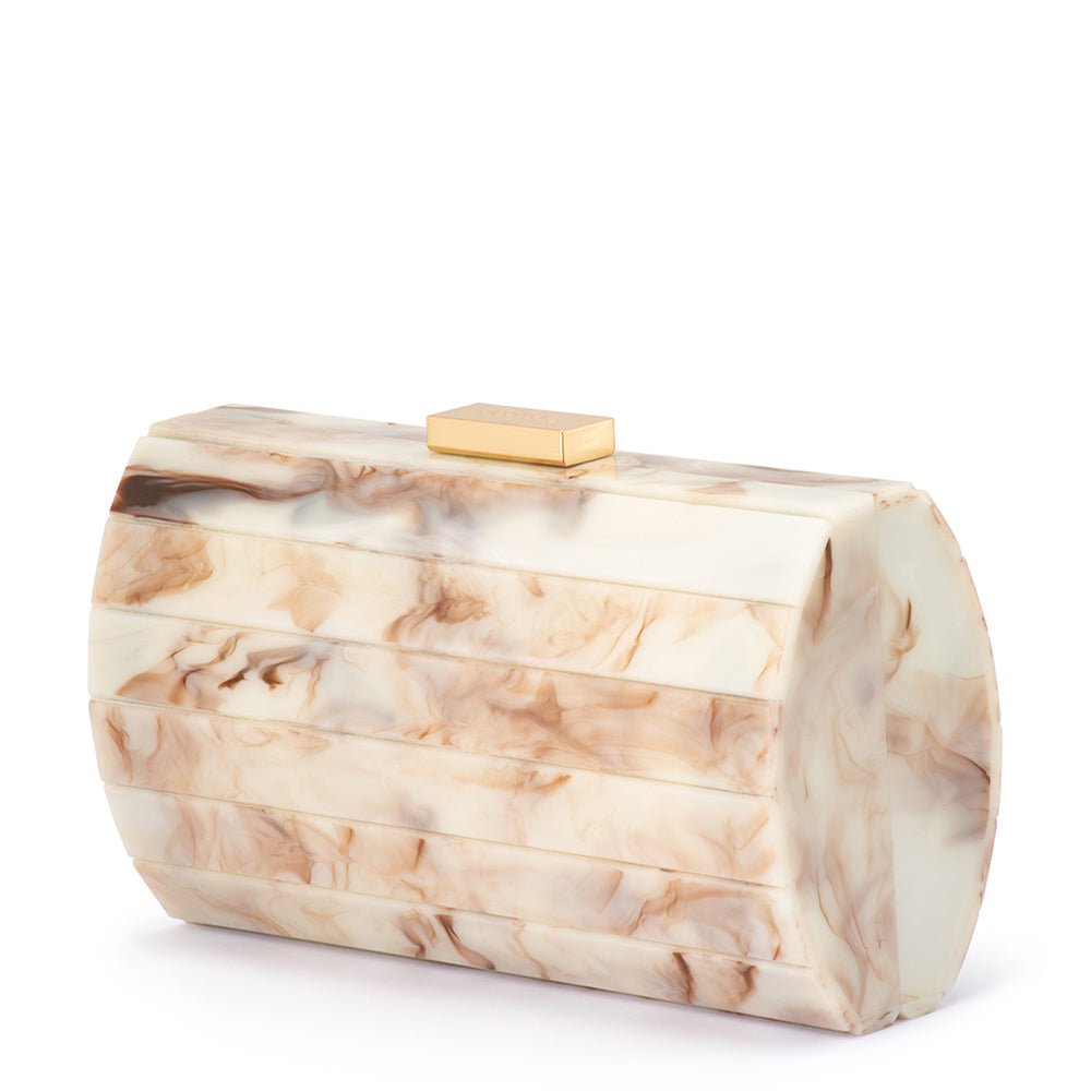 Olga Berg ODETTE Acrylic Clutch (Natural)