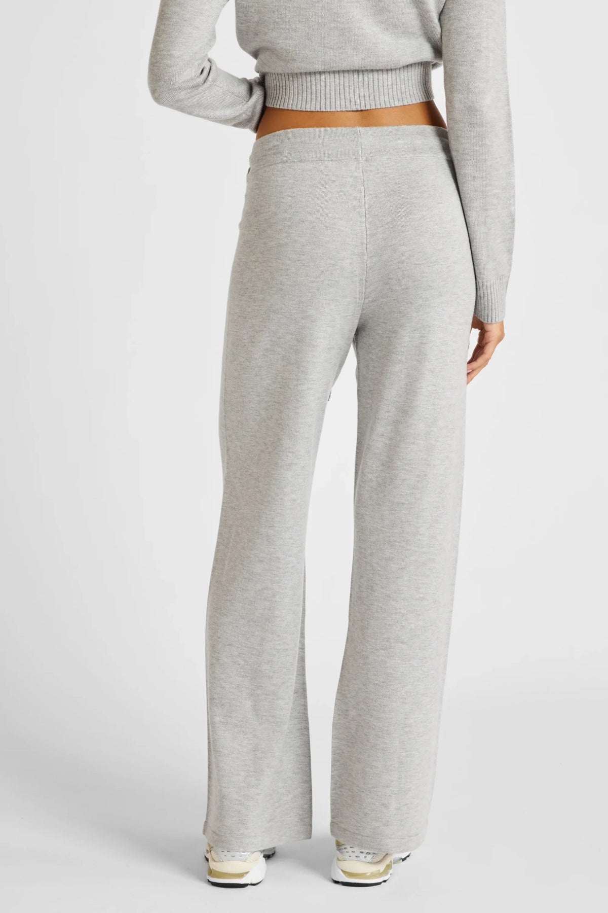 Wide Leg Knit Pant (Grey)
