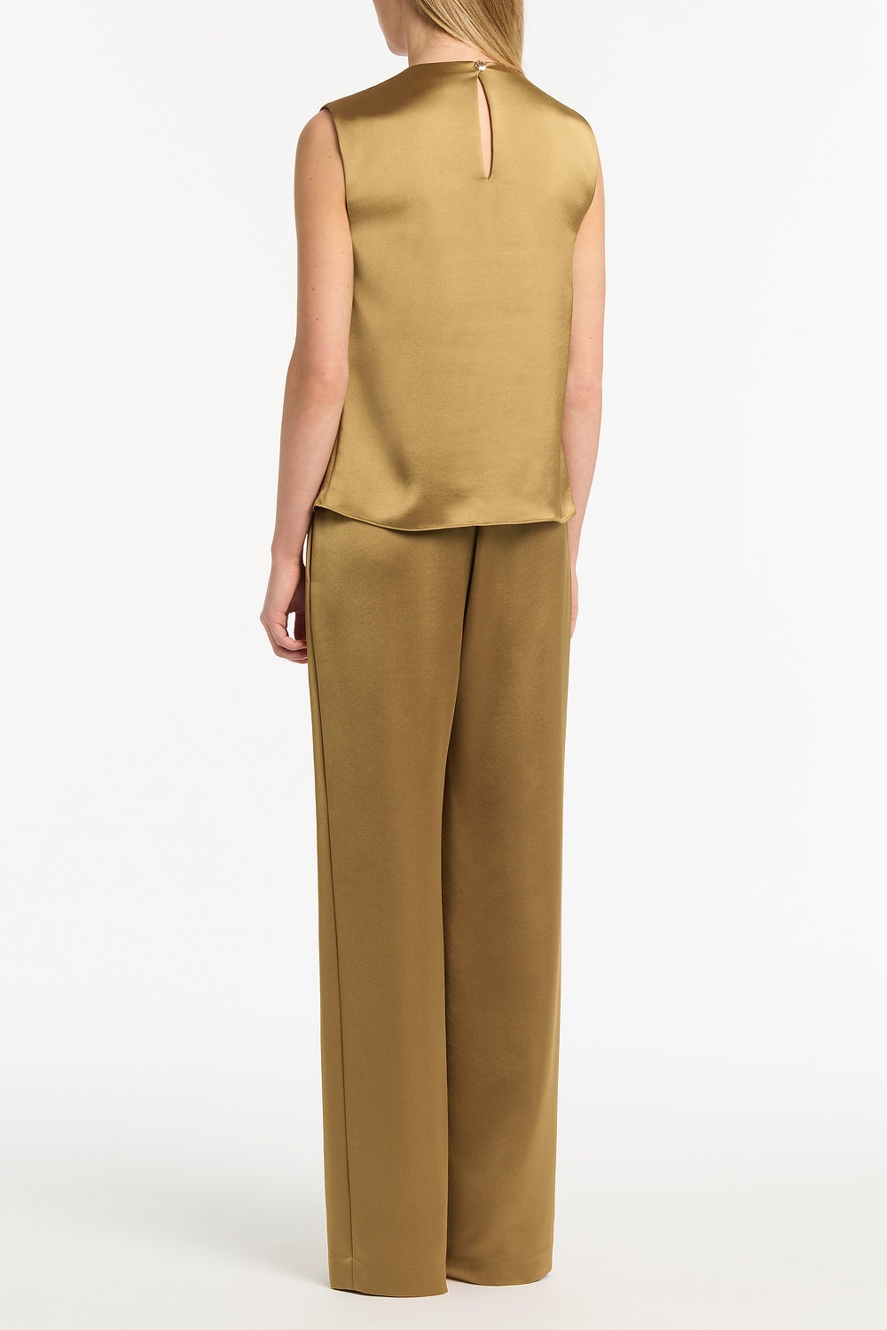 Carla Zampatti Old Lustre Satin Elastic Pant (Gold)
