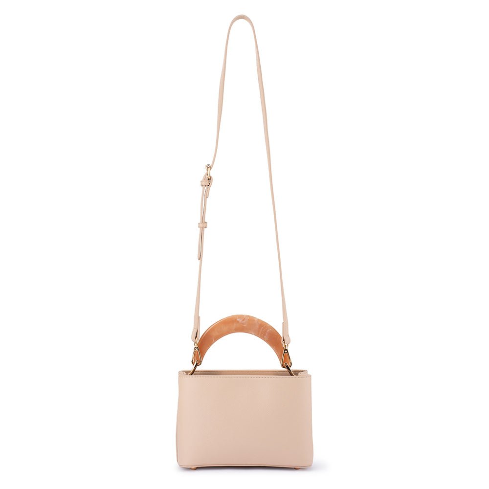 Olga Berg OLIVIA Top Handle Bag (Natural)