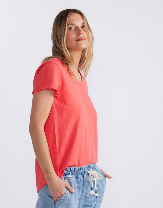 White & Co. Original Round Neck T-Shirt (Poppy)