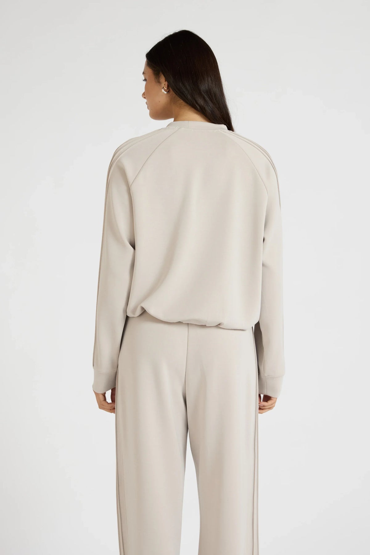 Soft Luxury Raglan Crew Jumper (Stone)