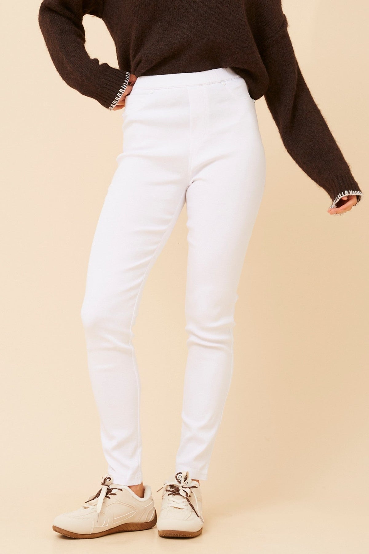 Caroline Morgan Australia PRESLEY SKINNY PANTS (White)