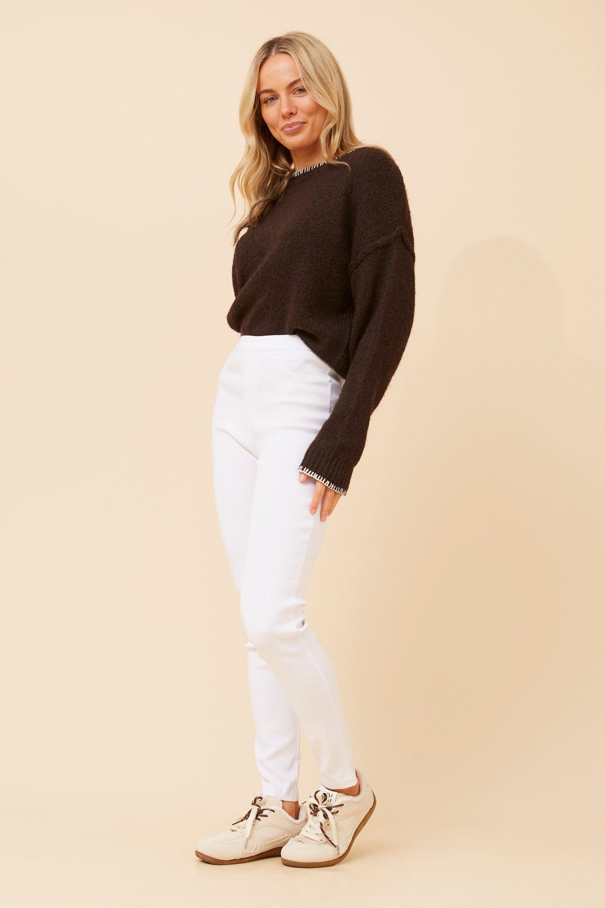 Caroline Morgan Australia PRESLEY SKINNY PANTS (White)