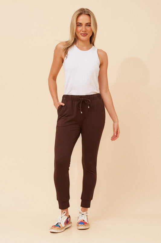 KENDALL FLEECE TRACK PANTS (Black)