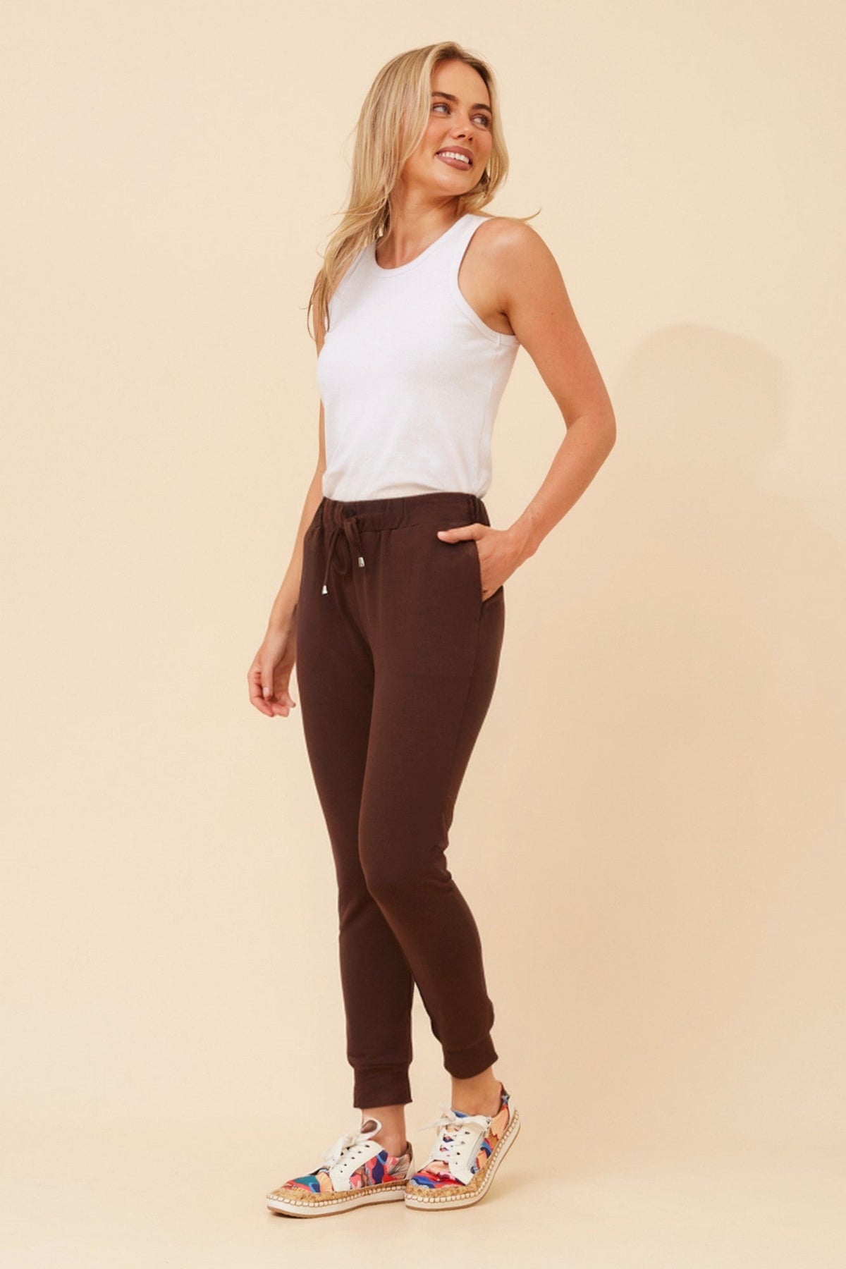 KENDALL FLEECE TRACK PANTS (Black)
