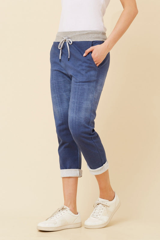 GINNA DENIM JOGGER PANTS (Dark Denim)