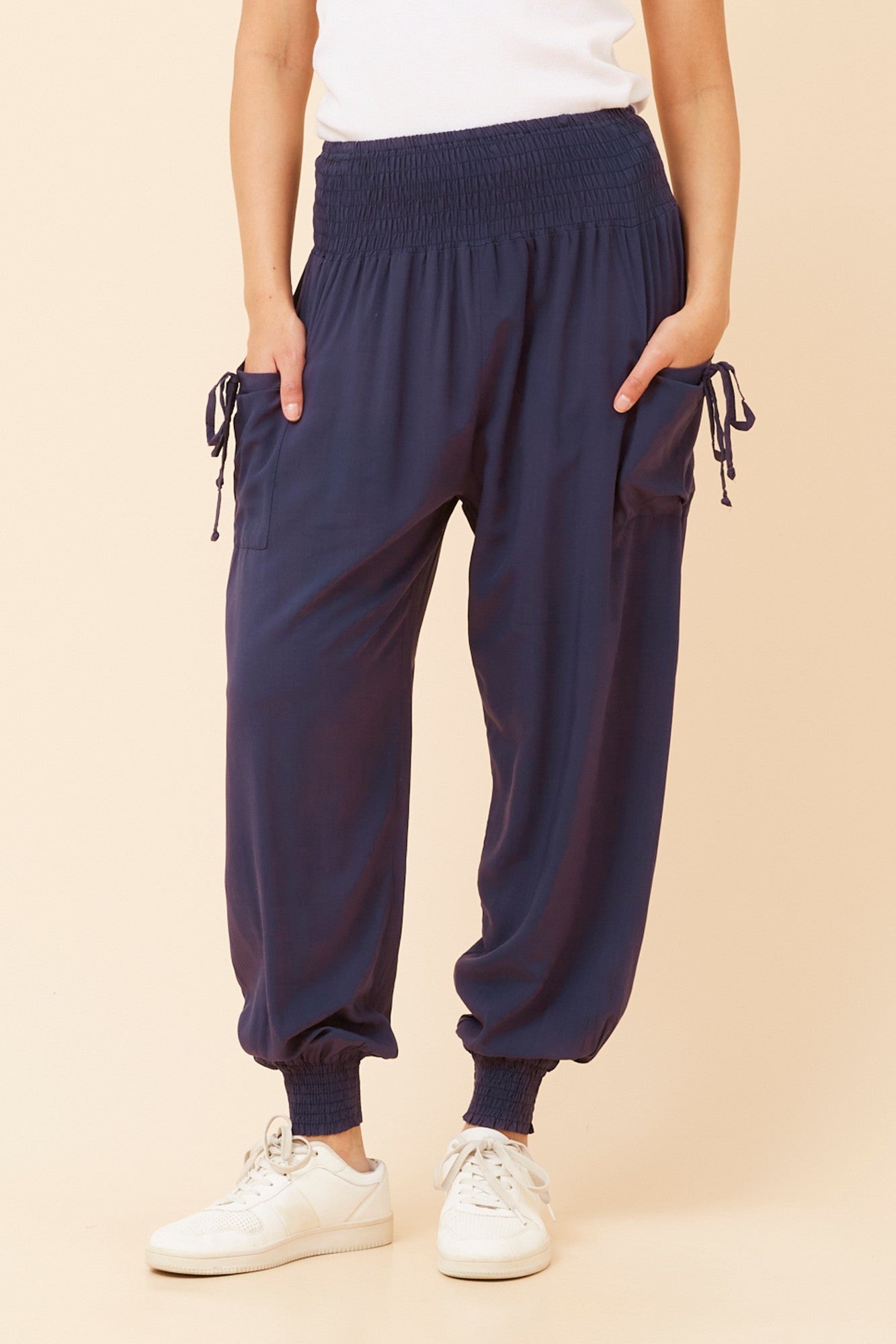 SOLID HAREM PANTS (Slate)