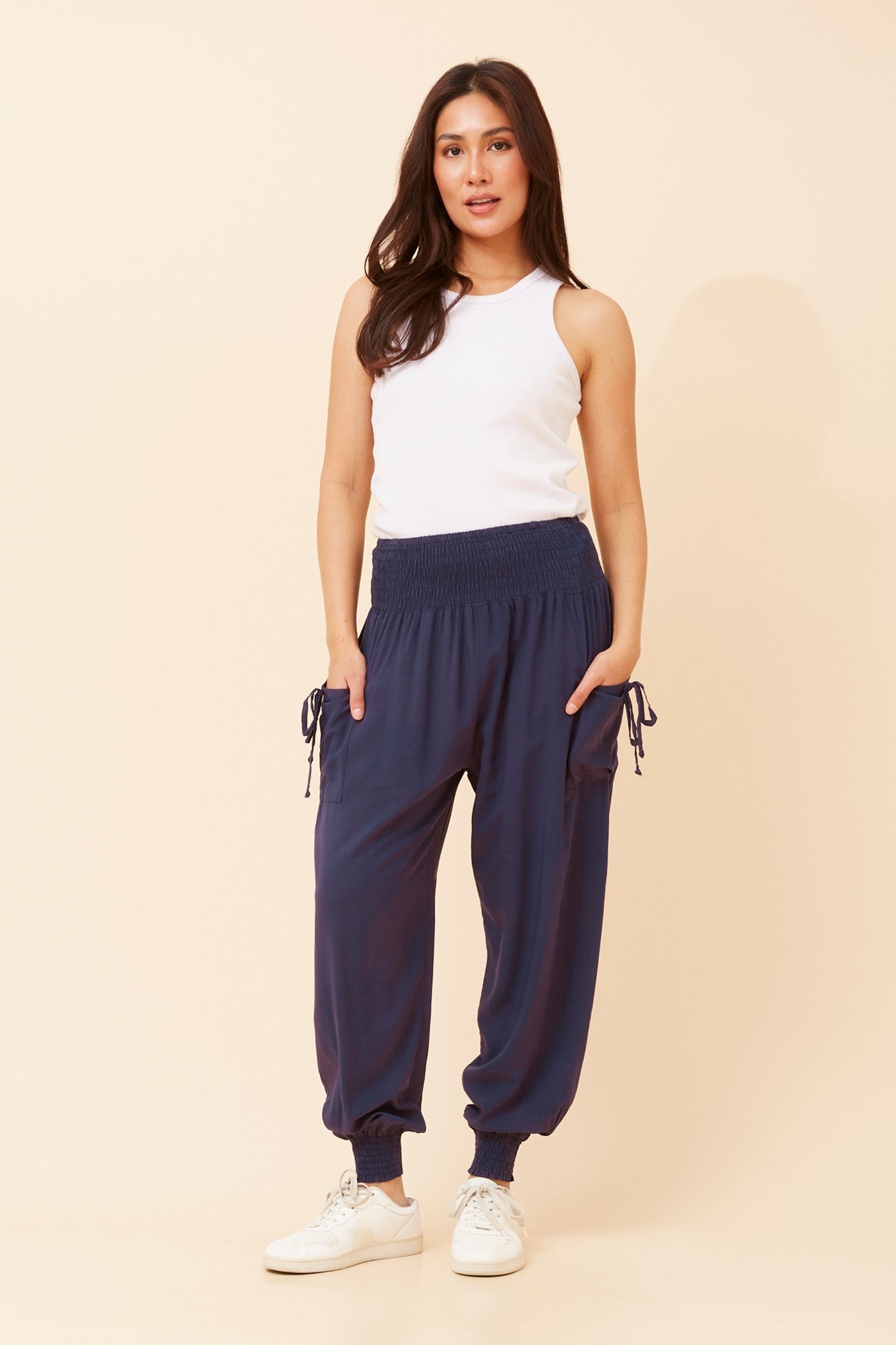 SOLID HAREM PANTS (Slate)