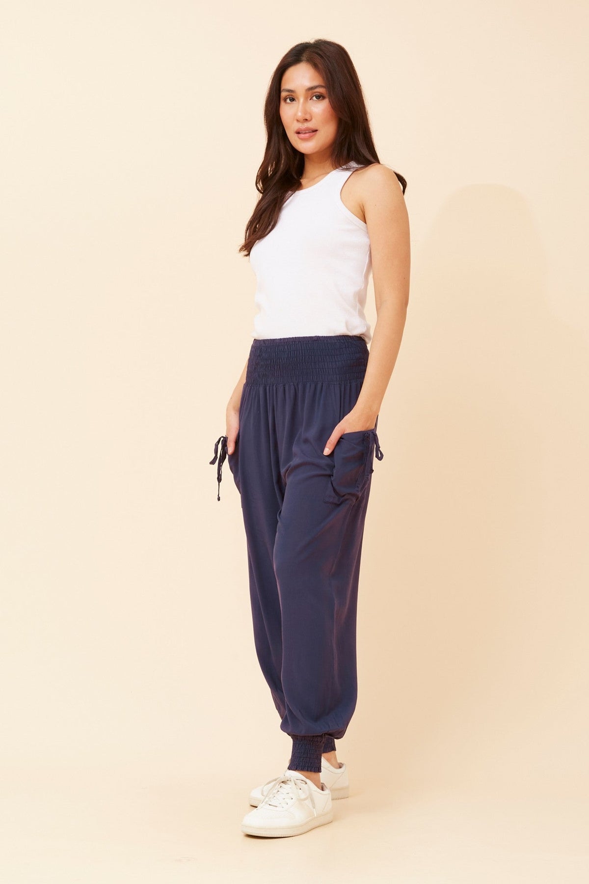 SOLID HAREM PANTS (Slate)