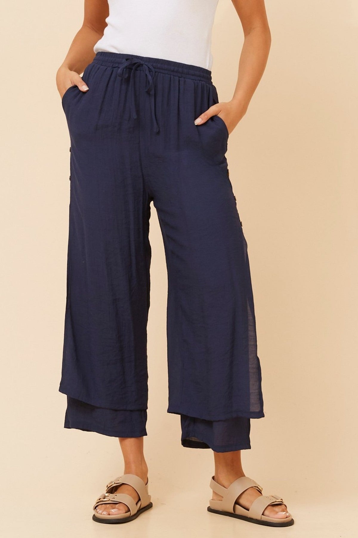 DAMIANA WIDE LEG PANTS (Black)