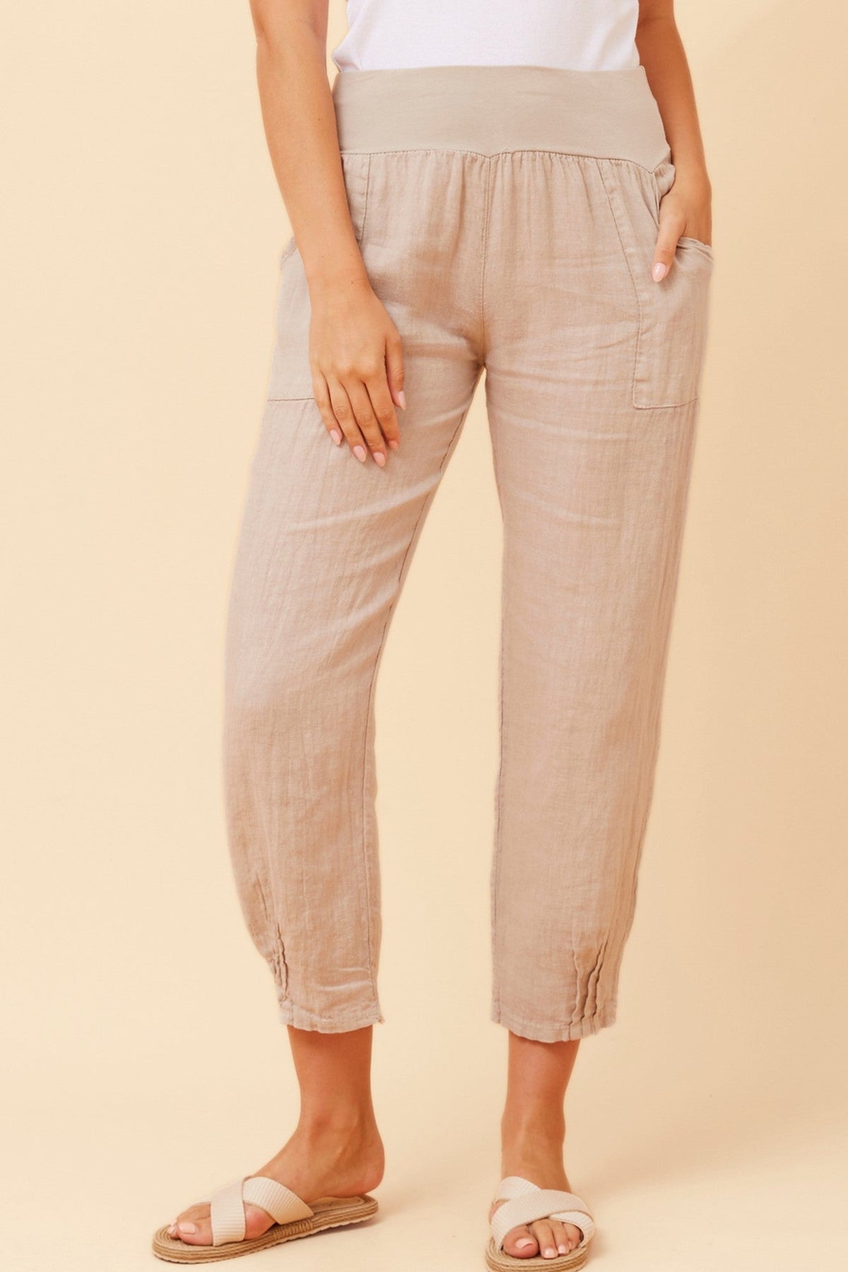 BOTTEGA MODA FINN SOLID PANTS (Linen)