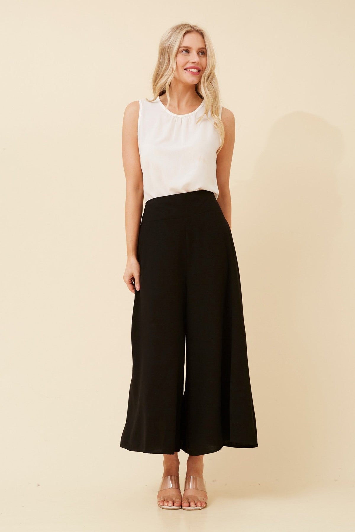 AVARA WIDE LEG PANTS (Black)