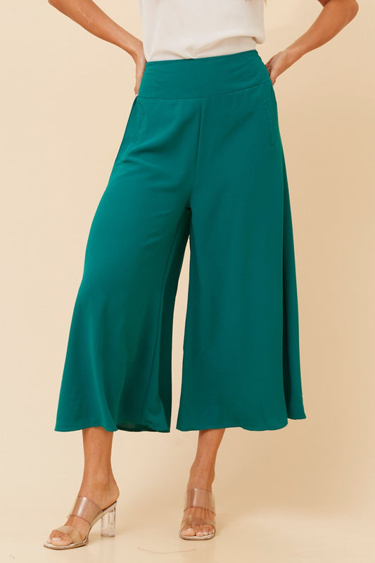 Caroline Morgan Australia AVARA WIDE LEG PANTS (Emerald)