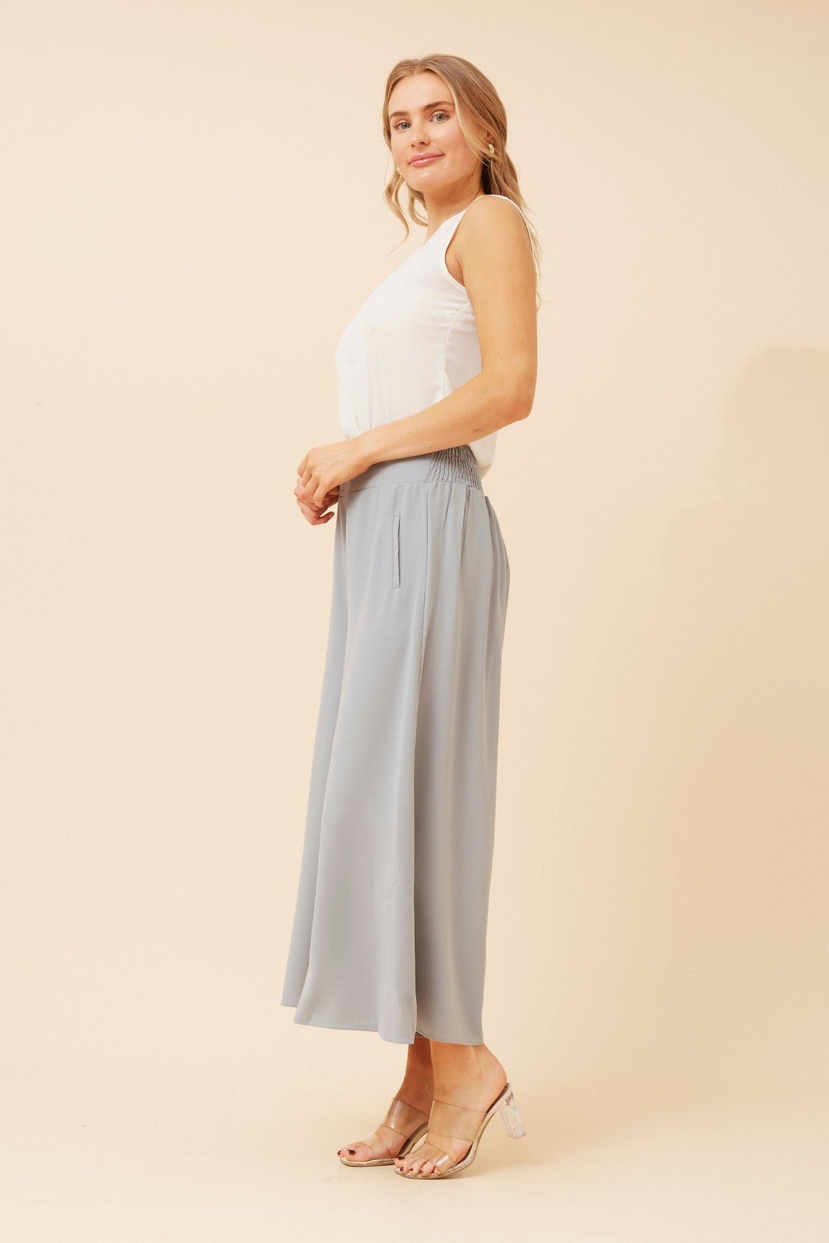 Caroline Morgan Australia AVARA WIDE LEG PANTS (Sage)