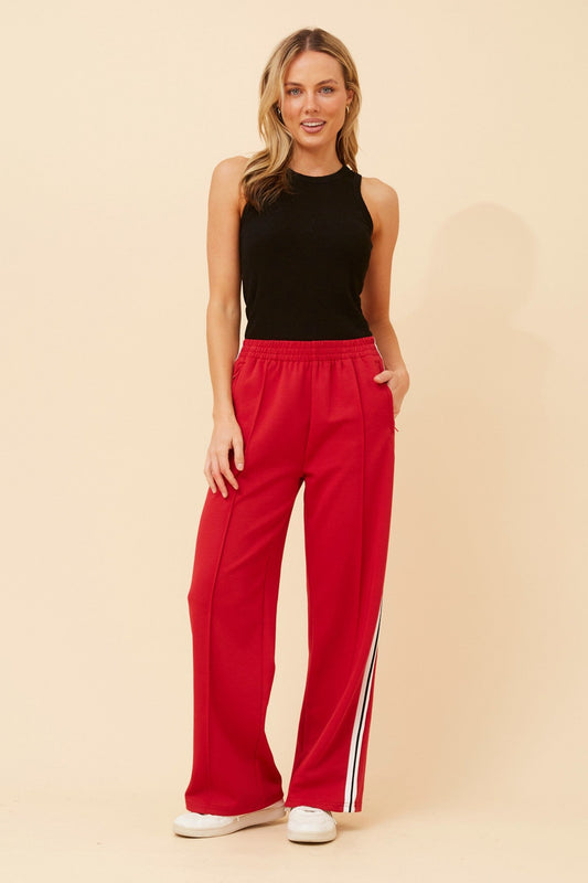 ORTENSA SIDE STRIPE PANTS (Bitter Chocolate)