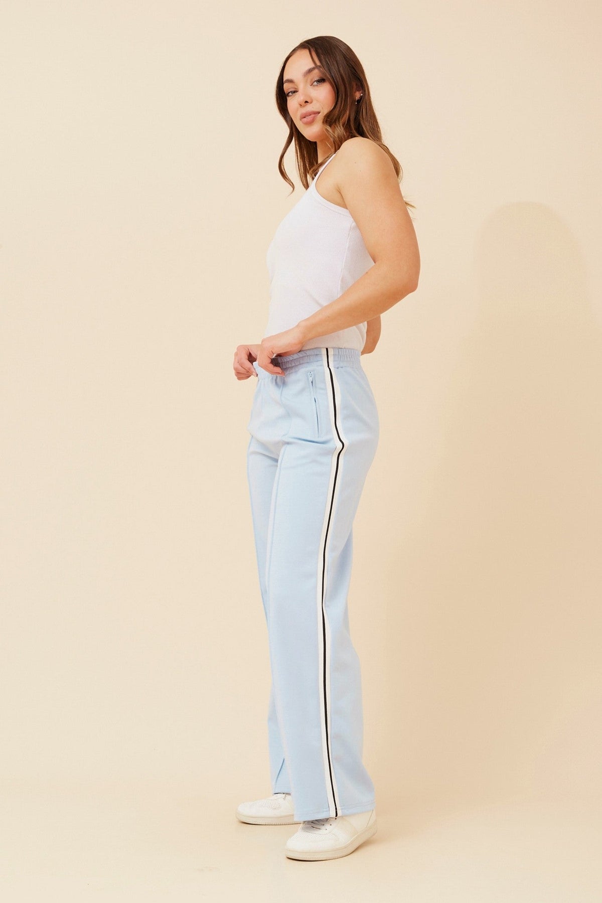 Caroline Morgan Australia ORTENSA SIDE STRIPE PANTS (Skylight)