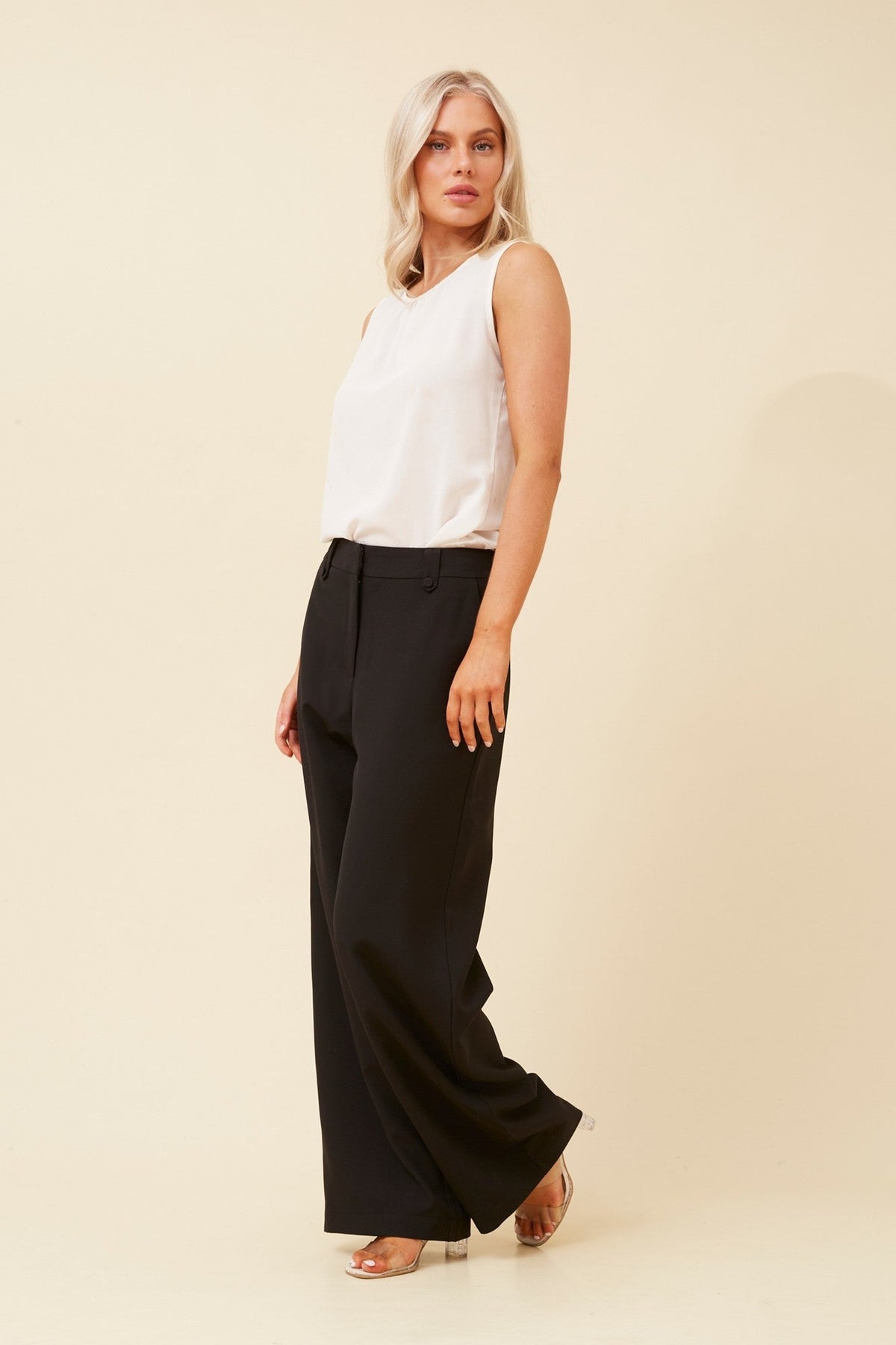 SAHARA WIDE LEG PANTS (Khaki)
