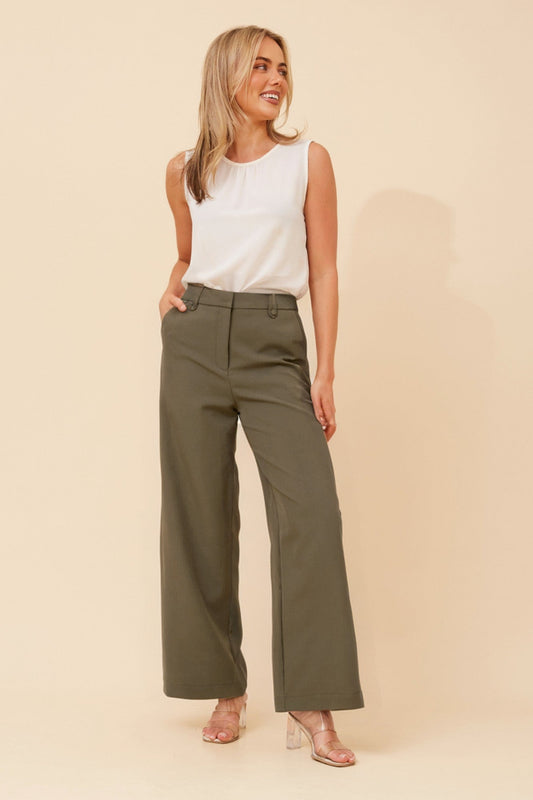 Caroline Morgan Australia SAHARA WIDE LEG PANTS (Khaki)