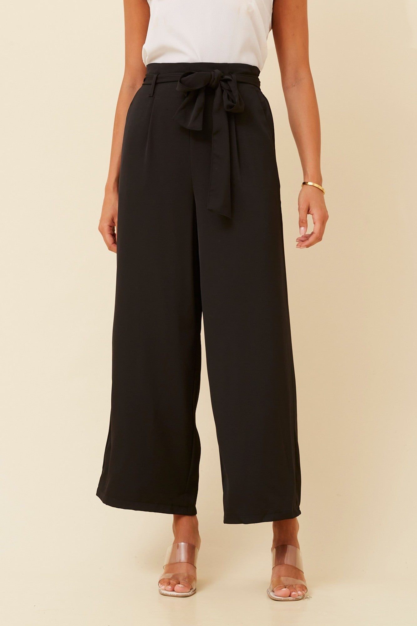 WINIFRED PAPER BAG PANTS (Black)