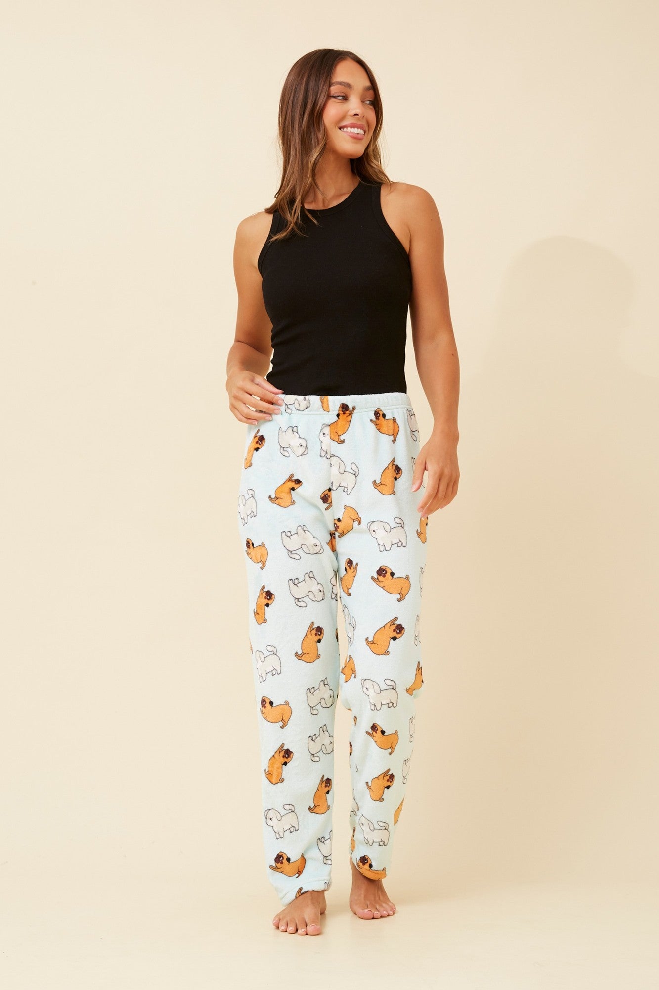 LEE DOG PRINT PYJAMA PANTS (Mint)