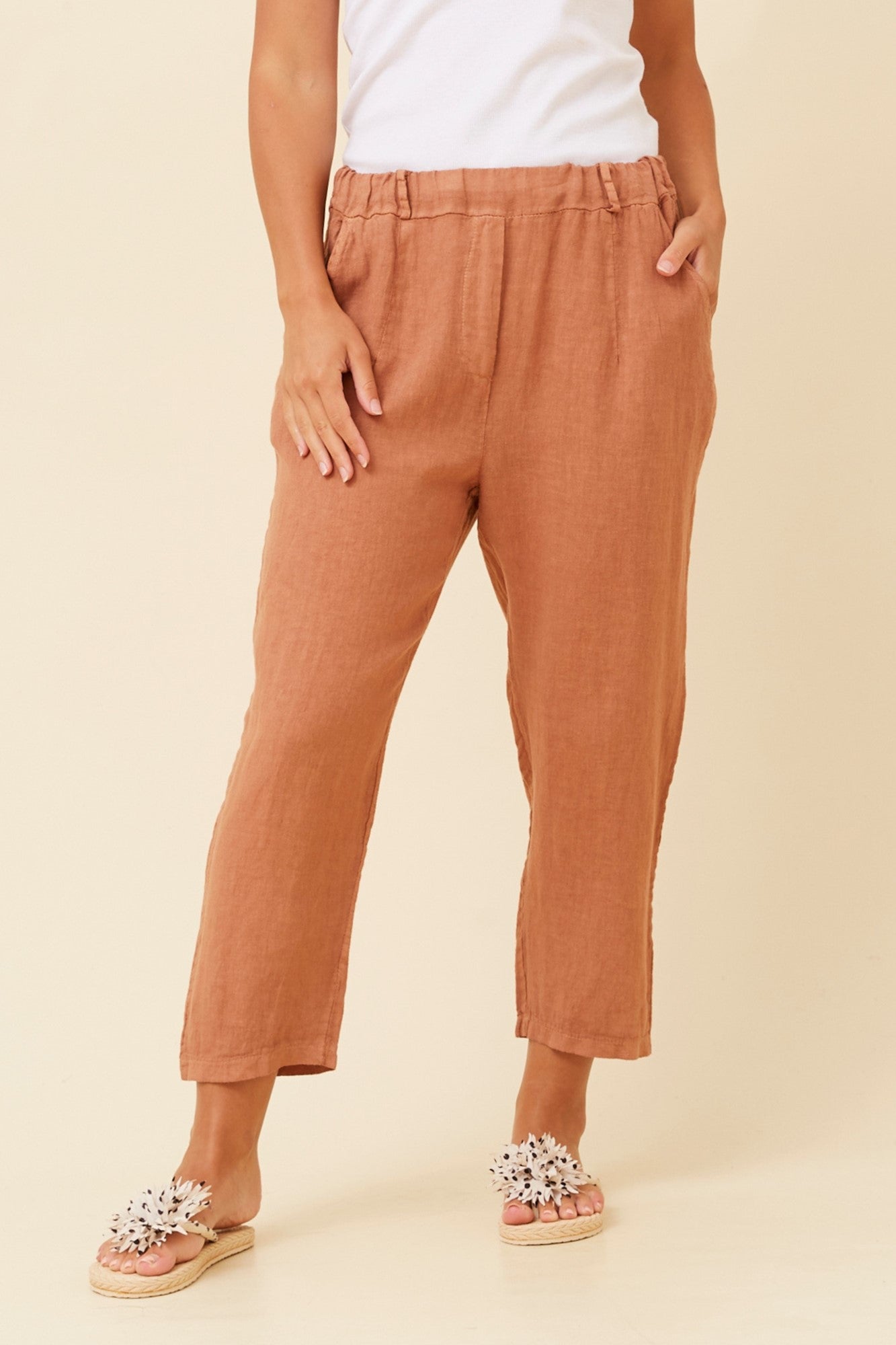 GENETTA SOLID PANTS (Linen)