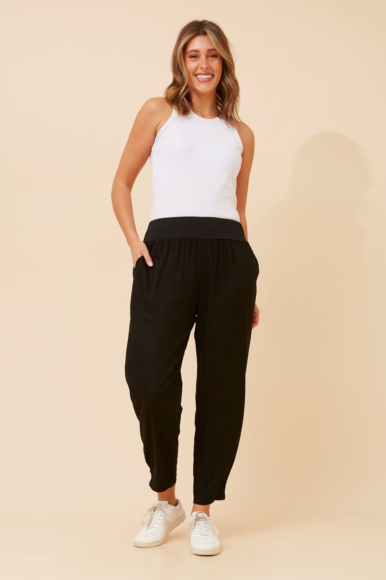 NEROLA LINEN PANTS (Black)