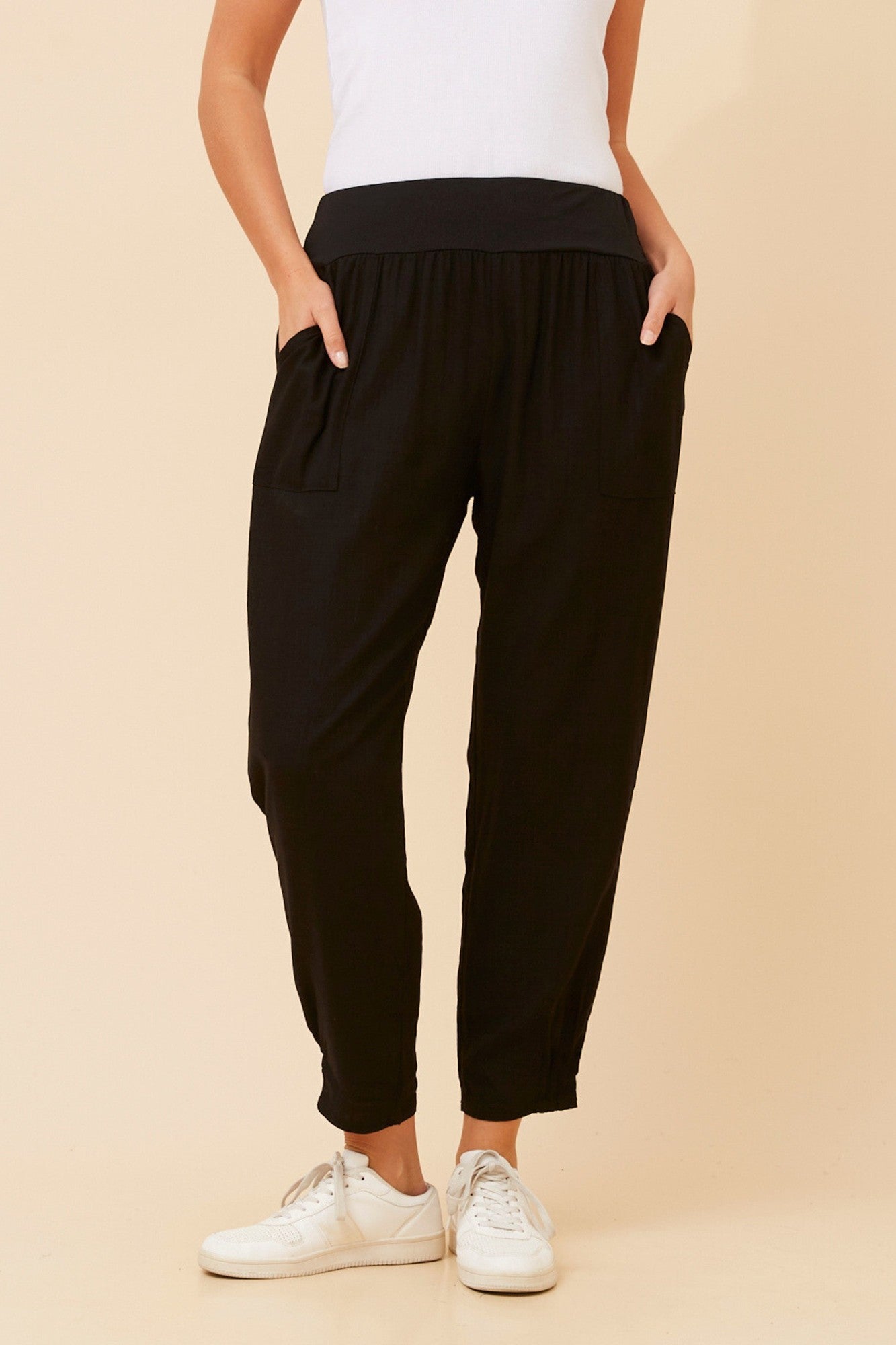 NEROLA LINEN PANTS (Black)