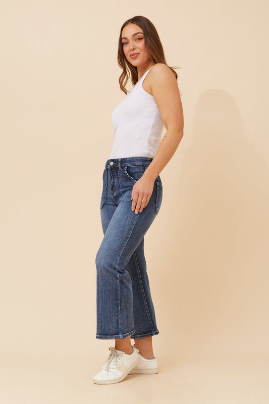 EROICA BOOT CUT DENIM PANTS (Dark Denim)