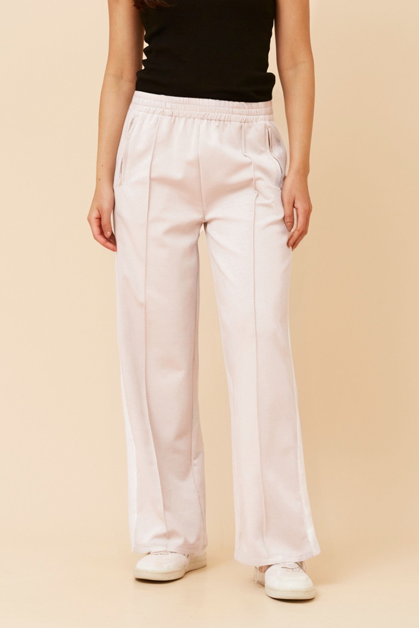 ORTENSA SIDE STRIPE PANTS (Beige)