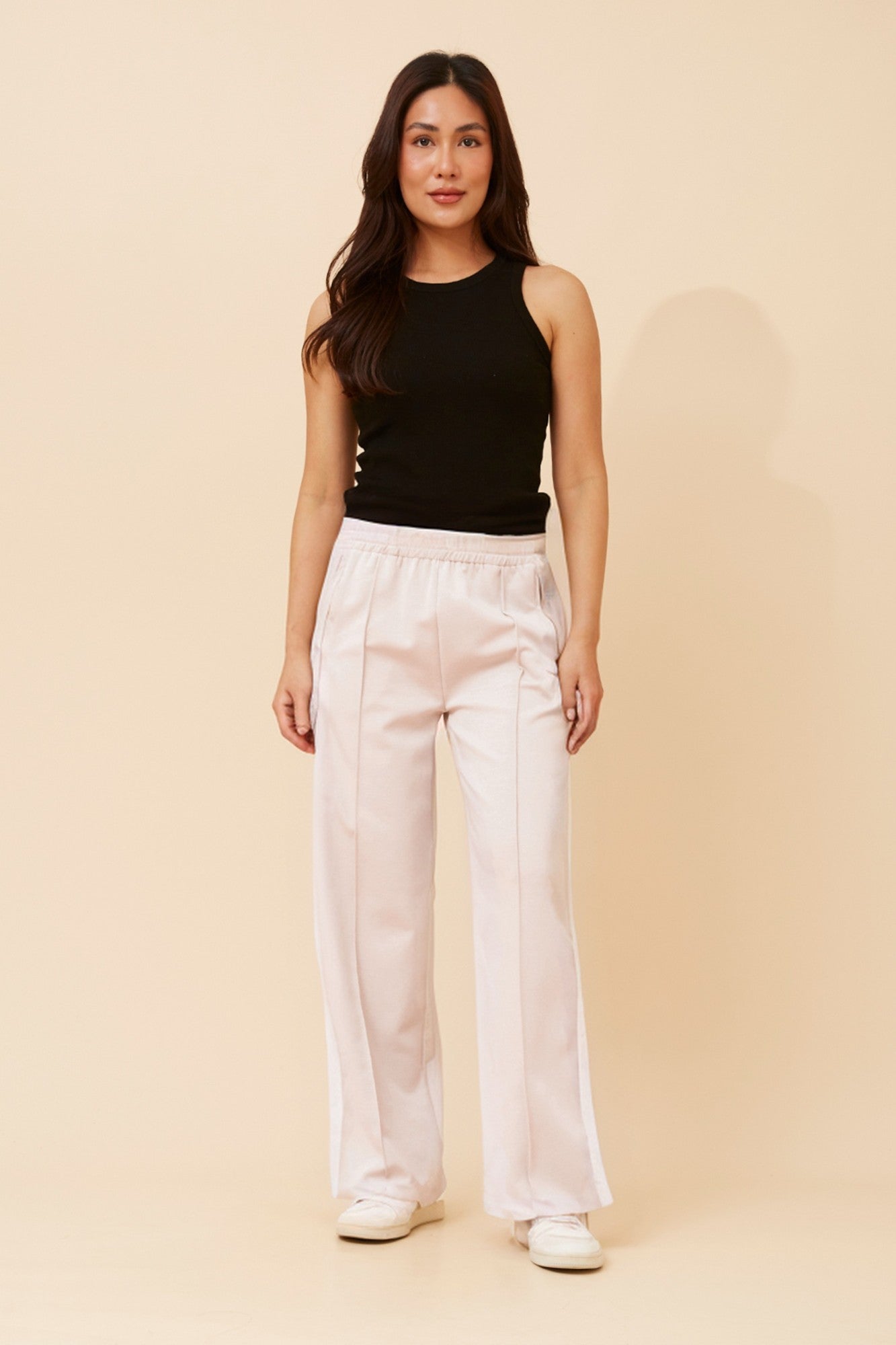 ORTENSA SIDE STRIPE PANTS (Beige)