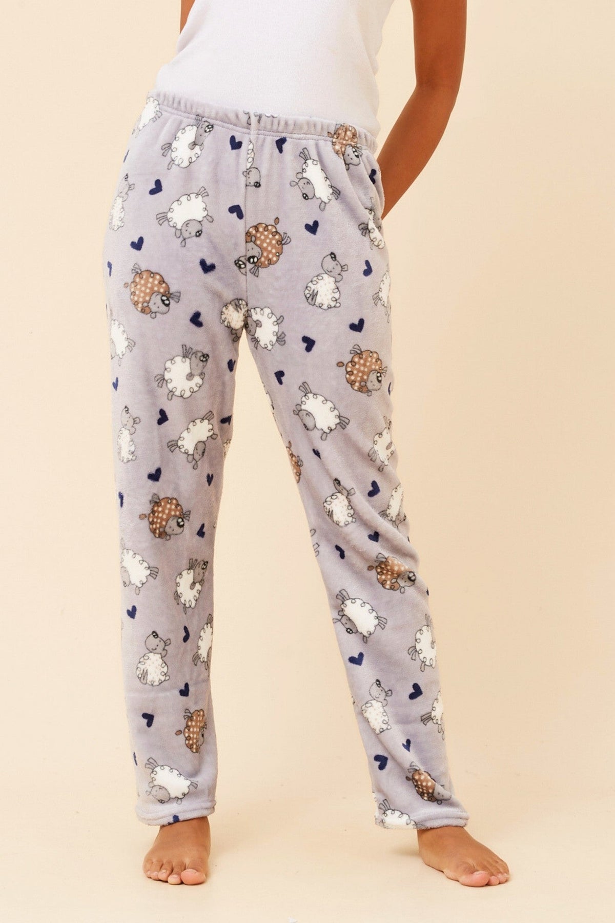 LEE SHEEP PRINT PYJAMA PANTS (Pebble Blue)