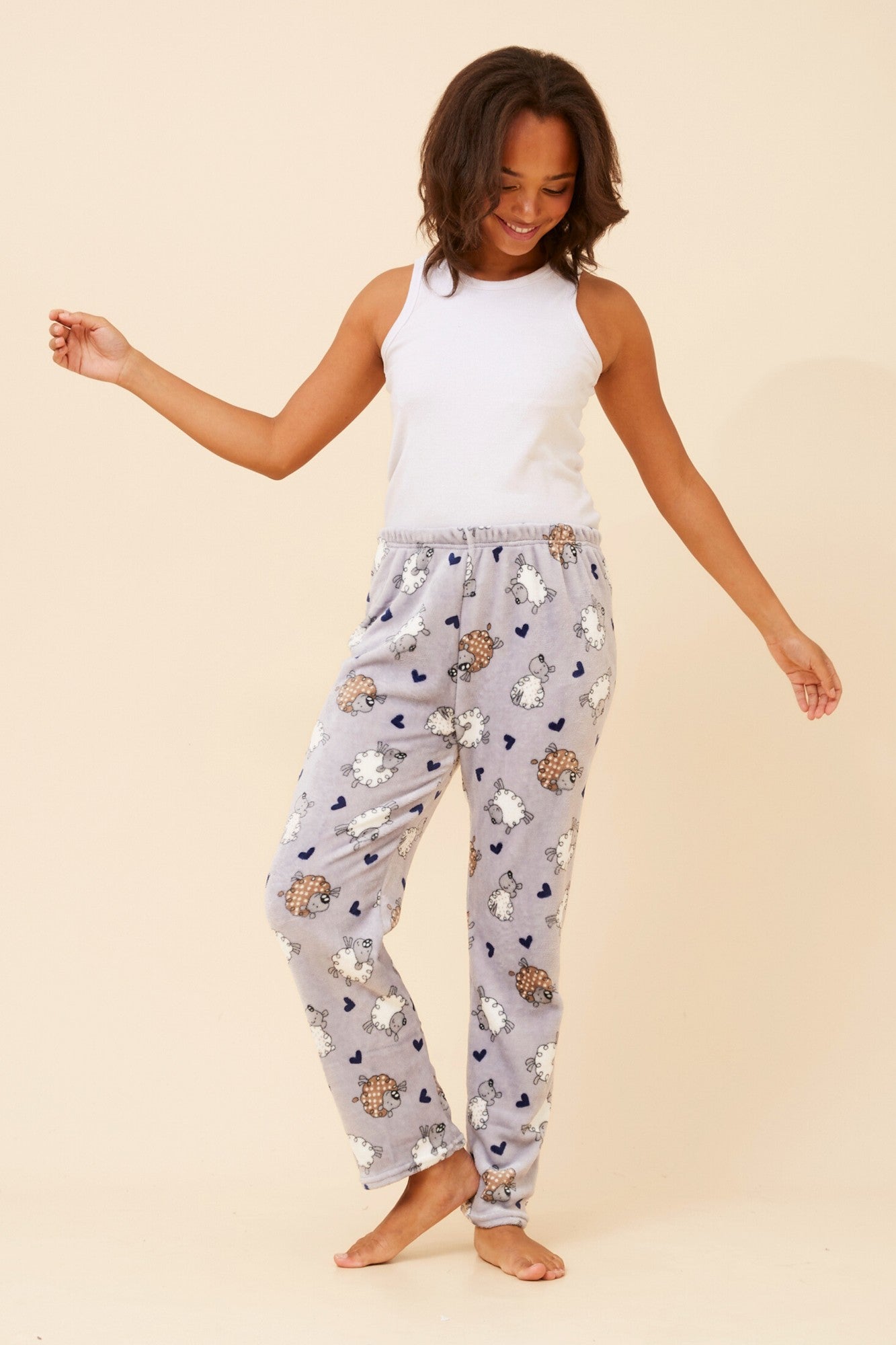 LEE SHEEP PRINT PYJAMA PANTS (Pebble Blue)