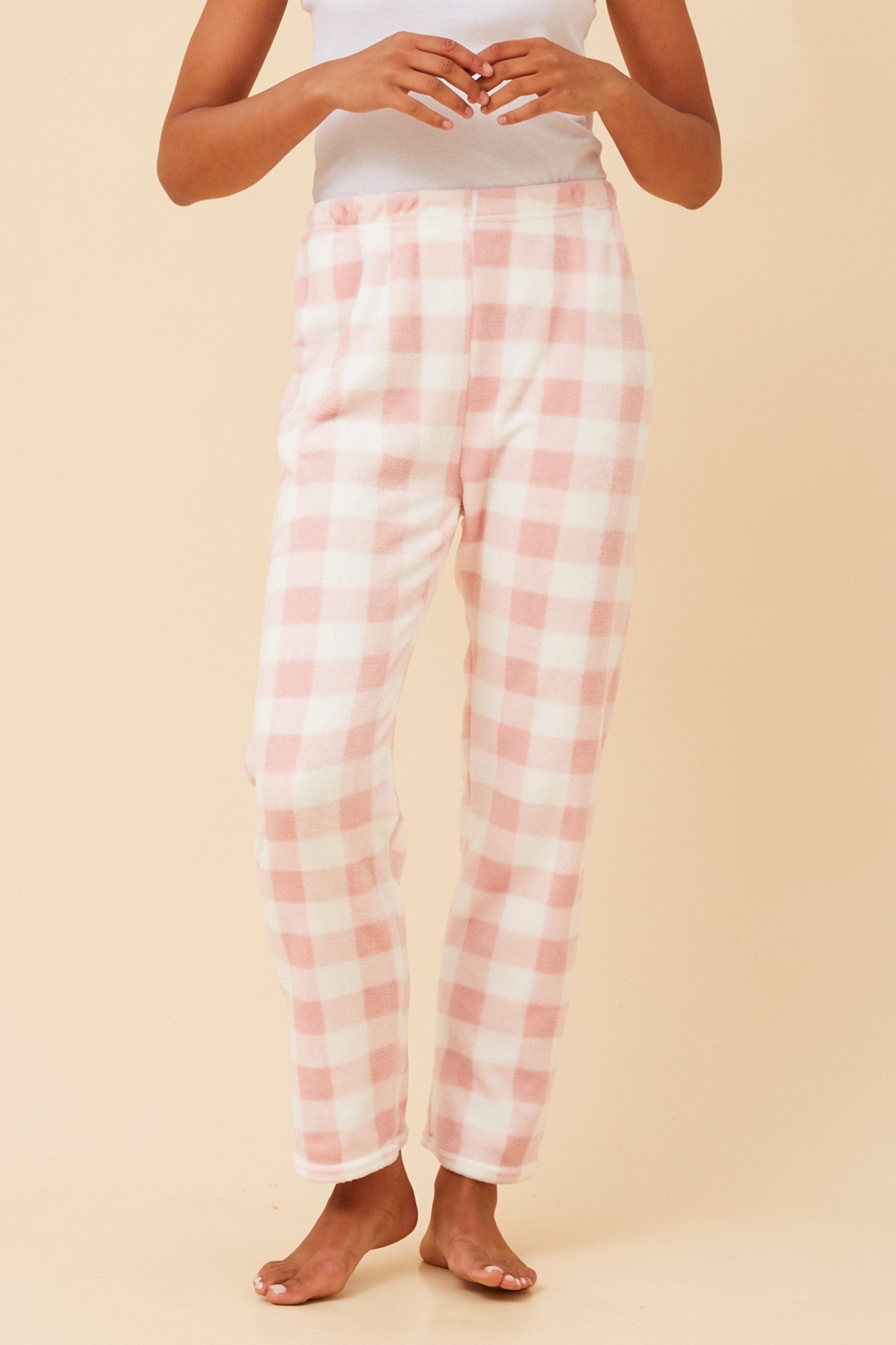 LEE CHECK PRINT PYJAMA PANTS (Pink)