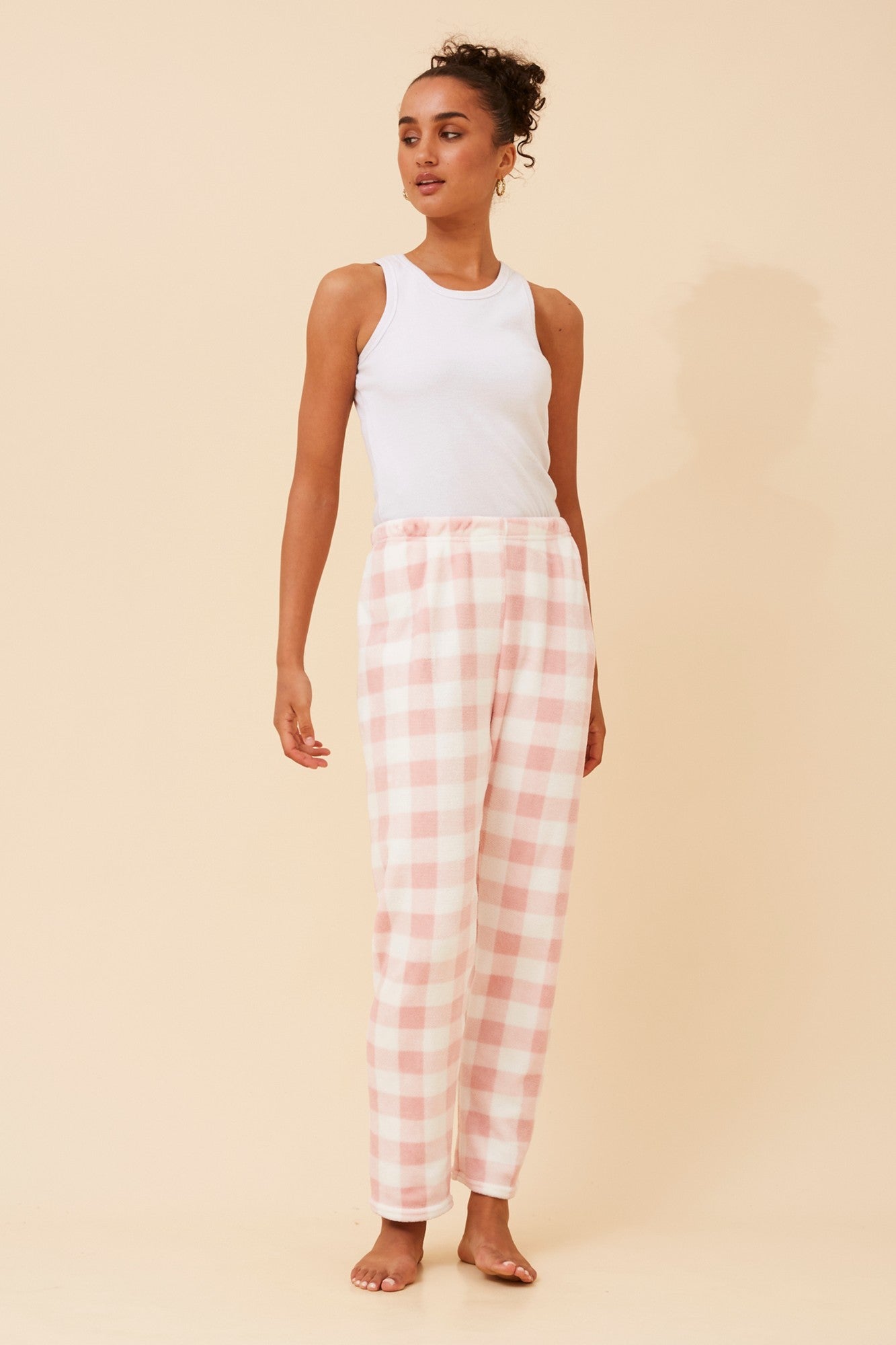 LEE CHECK PRINT PYJAMA PANTS (Pink)
