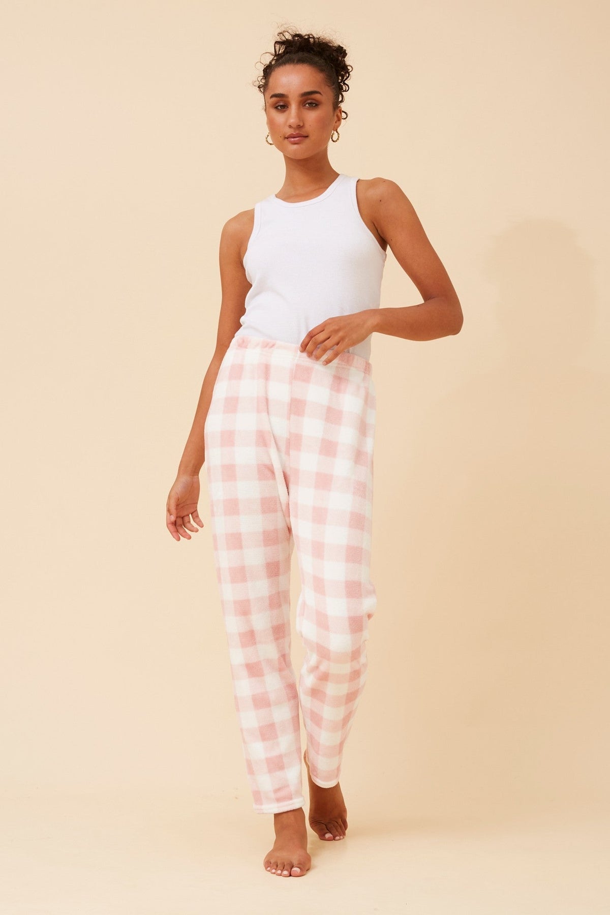 LEE CHECK PRINT PYJAMA PANTS (Pink)