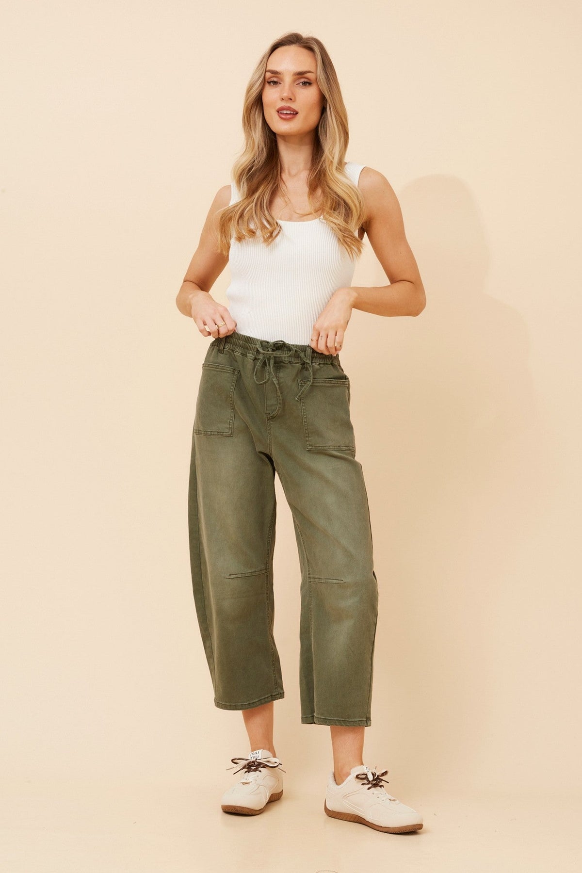 INFINITY LUMA SOLID DENIM PANTS (Khaki)