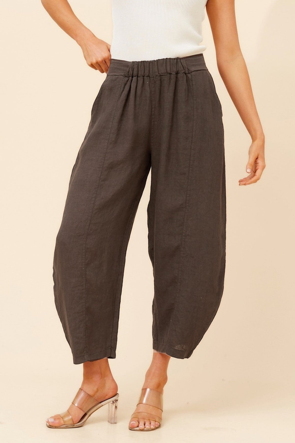 BOTTEGA MODA VITTORIA SOLID PANTS (Chocolate)