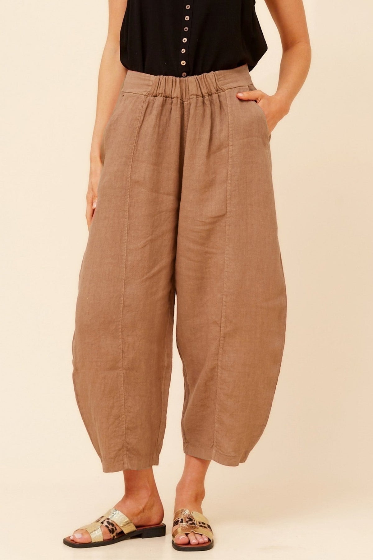 BOTTEGA MODA VITTORIA SOLID PANTS (Toffee)