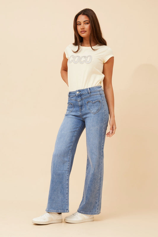 KELILAH WIDE LEG PANTS (Blue)
